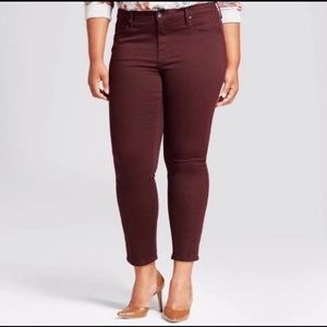 Ava & Viv Burgundy Skinny Jeans